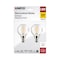 Satco 5.5-Watt G16.5 LED - Clear - Candelabra Base - 2700K - 500 Lumens - 120 Volts, 2PK S21813 - alternate 3
